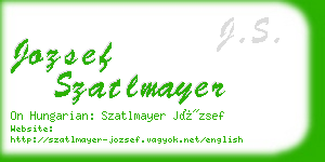 jozsef szatlmayer business card